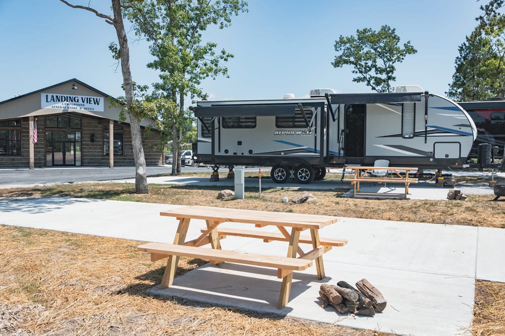 Oversized RVs at Landing View Campground